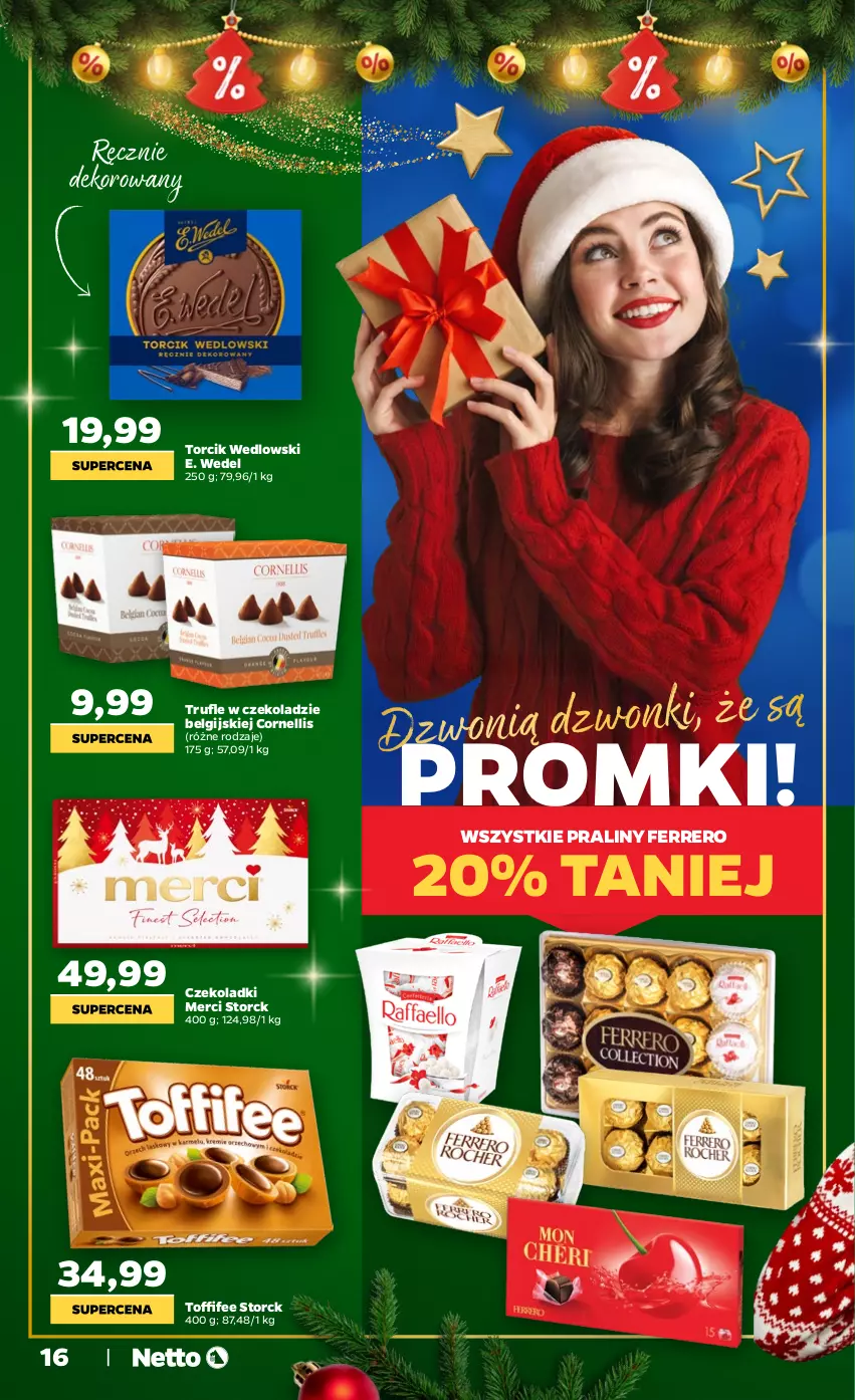 Gazetka promocyjna Netto - Od Czwartku - ważna 04.12 do 23.12.2025 - strona 16 - produkty: E. Wedel, Ferrero, LG, Merci, Praliny, Toffifee