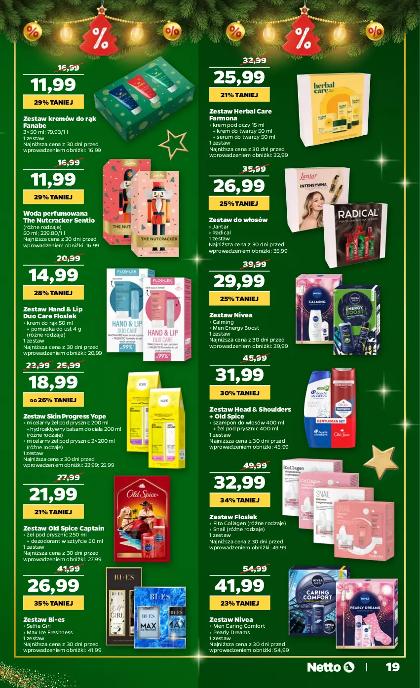 Gazetka promocyjna Netto - Od Czwartku - ważna 04.12 do 23.12.2025 - strona 19 - produkty: Balsam do ciała, Dezodorant, Fa, Gres, Krem do rąk, Krem do twarzy, Krem pod oczy, Nivea, Old Spice, Perfum, Rum, Ser, Serum, Serum do twarzy, Szampon, Woda, Woda perfumowana, Yope