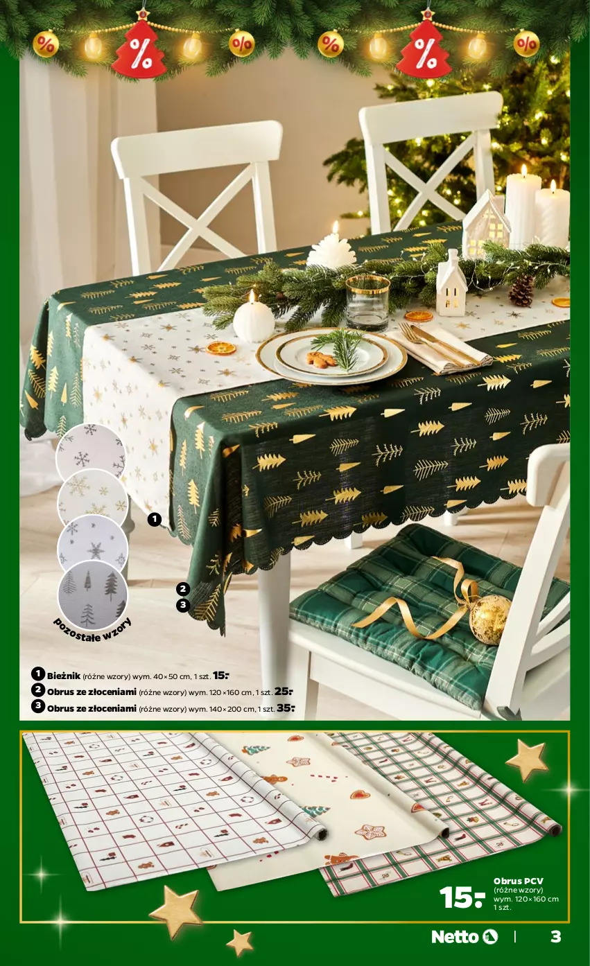 Gazetka promocyjna Netto - Od Czwartku - ważna 04.12 do 23.12.2025 - strona 3 - produkty: Bieżnik, Obrus