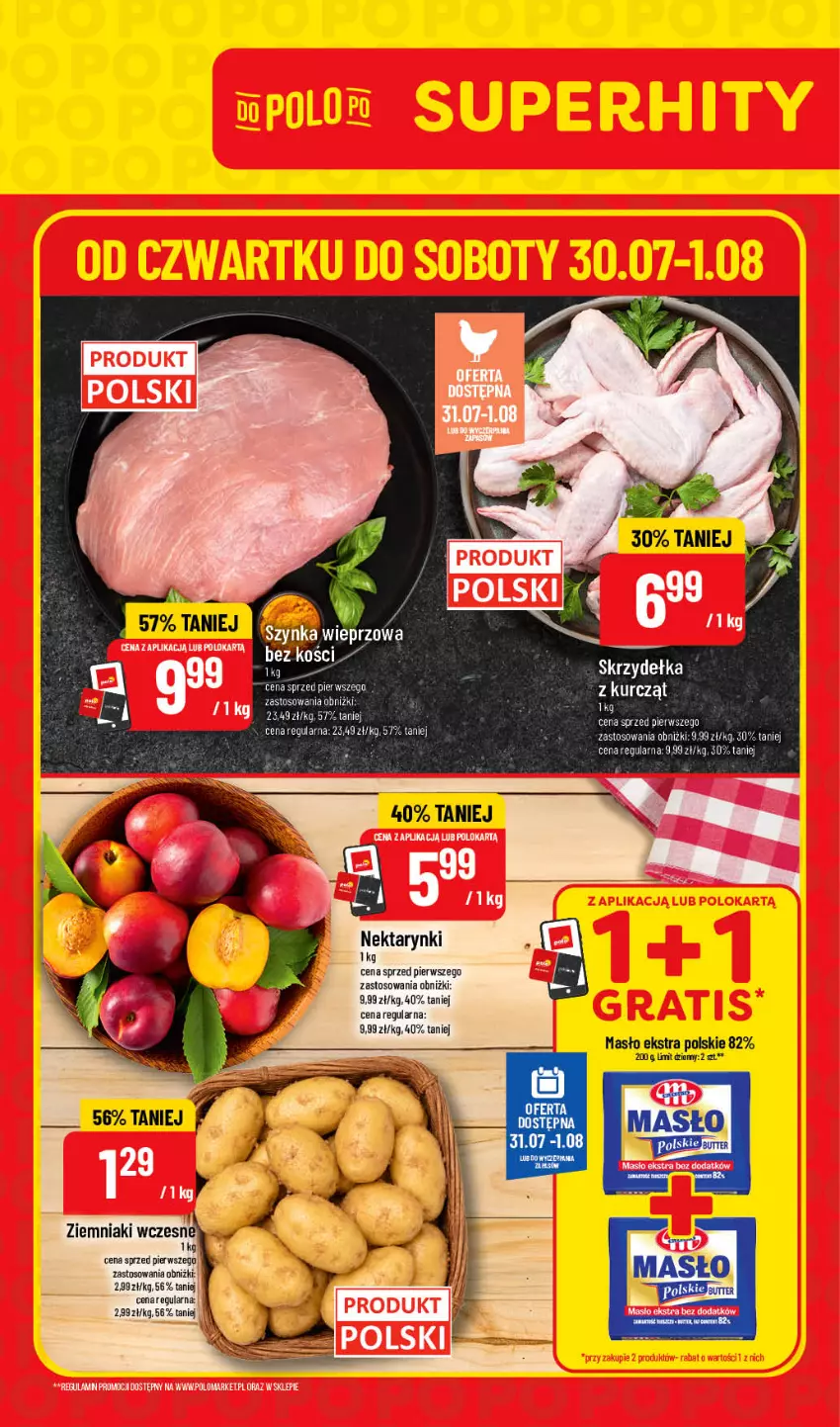 Gazetka promocyjna PoloMarket - Superhity od 30.07 - ważna 30.07 do 01.08.2026 - strona 1 - produkty: Fa, Masło, Nektar, Ziemniaki