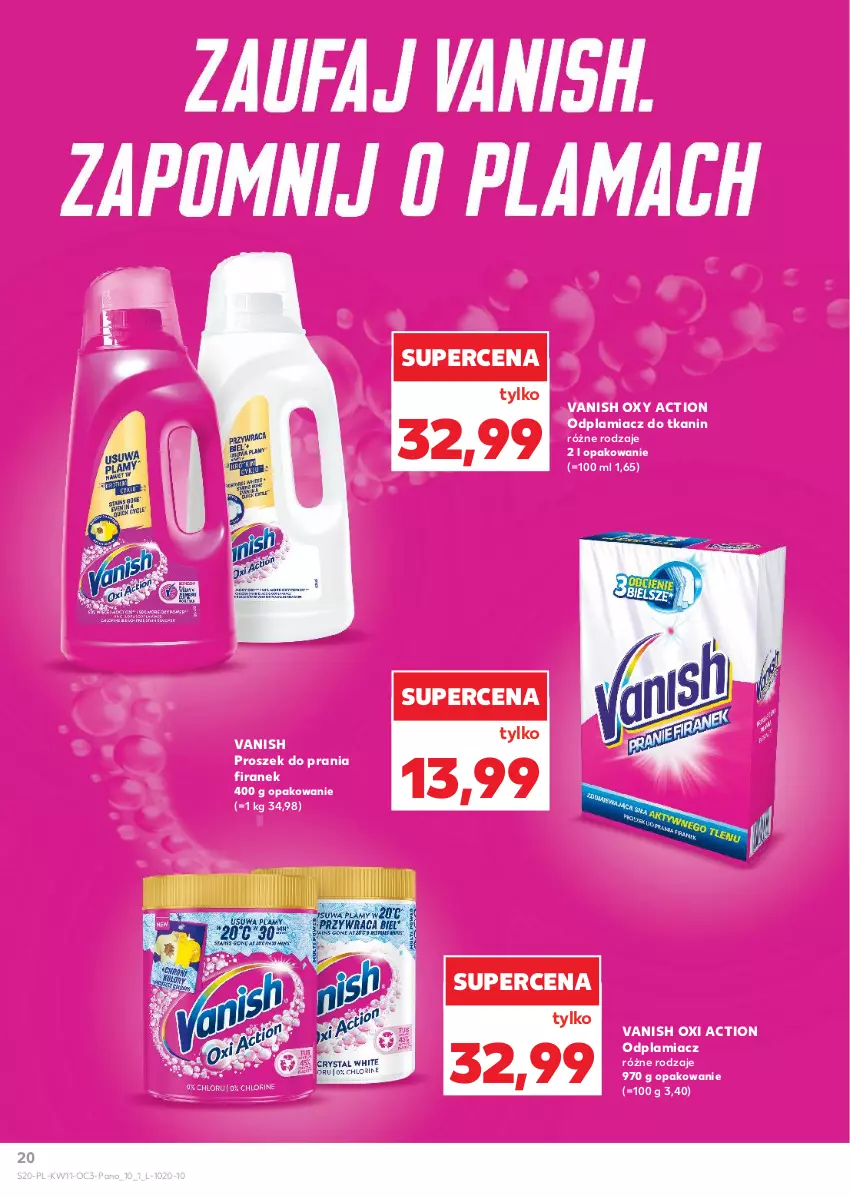 Gazetka promocyjna Kaufland - Kaufland - ważna 12.03 do 08.04.2026 - strona 20 - produkty: Odplamiacz, Proszek do prania, Vanish