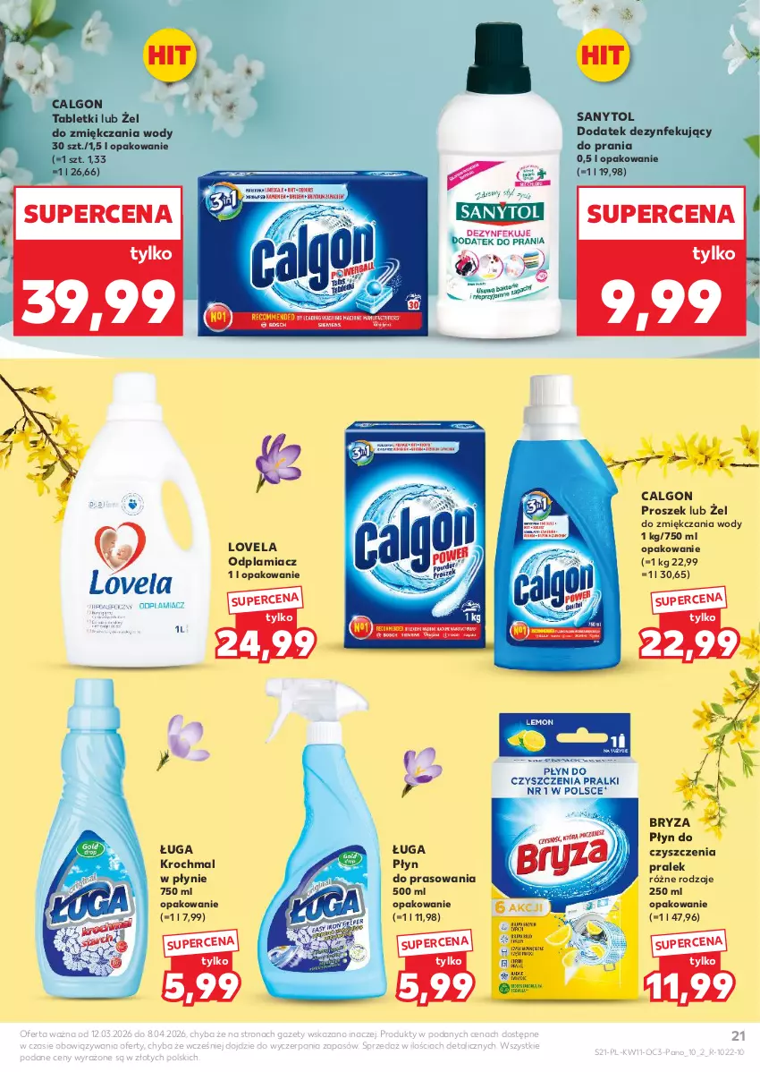 Gazetka promocyjna Kaufland - Kaufland - ważna 12.03 do 08.04.2026 - strona 21 - produkty: Bryza, Calgon, LG, Lovela, Odplamiacz, Sanytol, Tablet