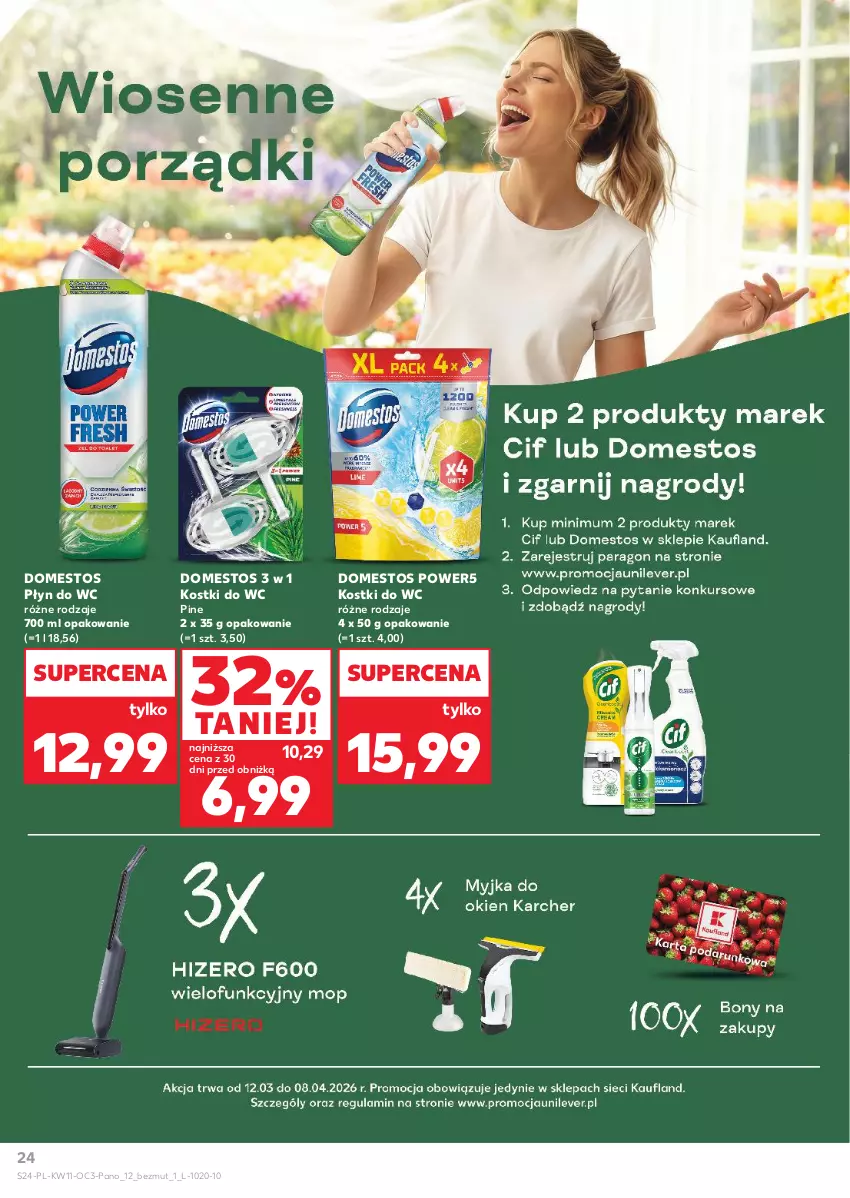 Gazetka promocyjna Kaufland - Kaufland - ważna 12.03 do 08.04.2026 - strona 24 - produkty: Domestos, Płyn do wc