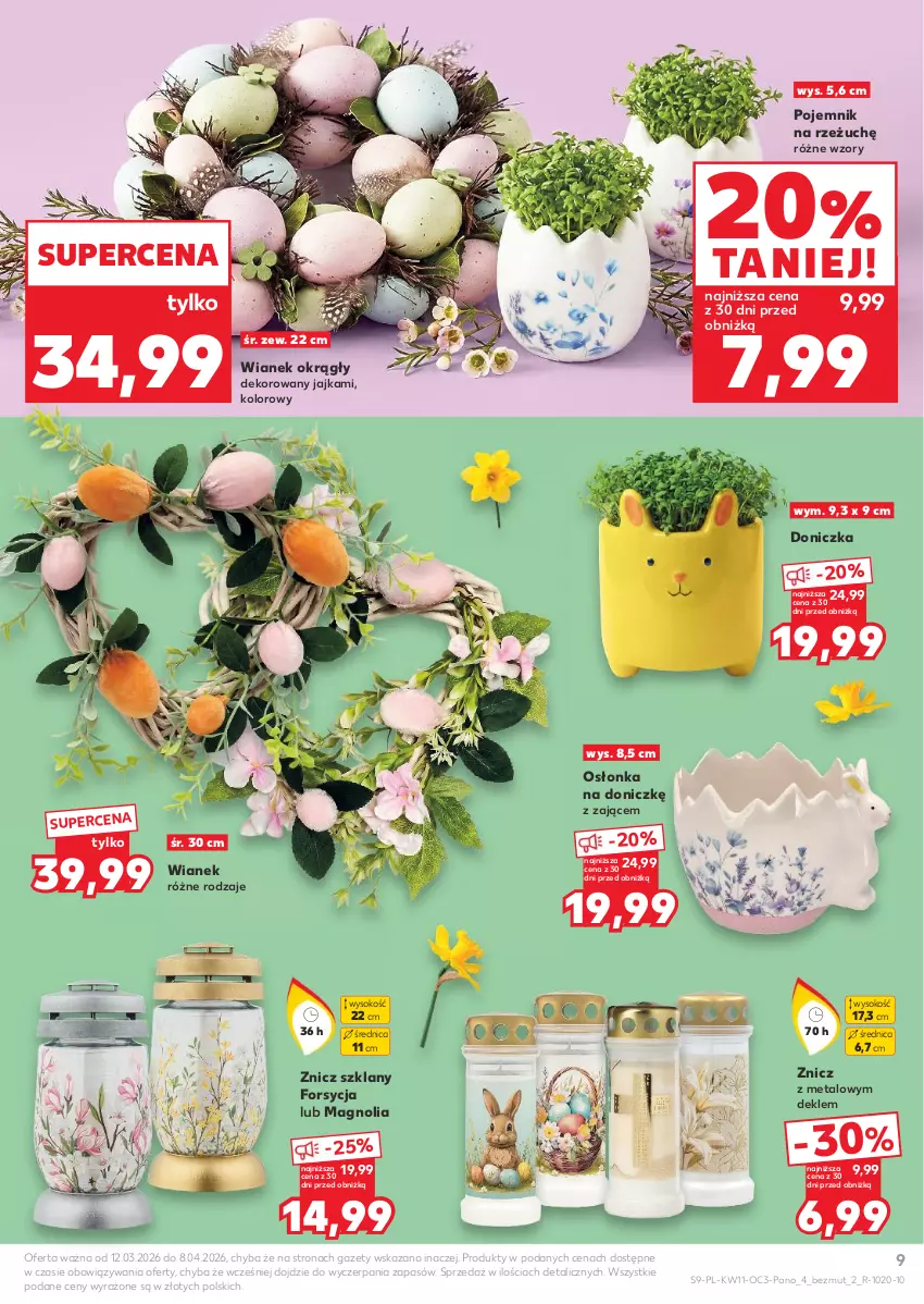 Gazetka promocyjna Kaufland - Kaufland - ważna 12.03 do 08.04.2026 - strona 9 - produkty: Osłonka, Pojemnik, Sok, Znicz