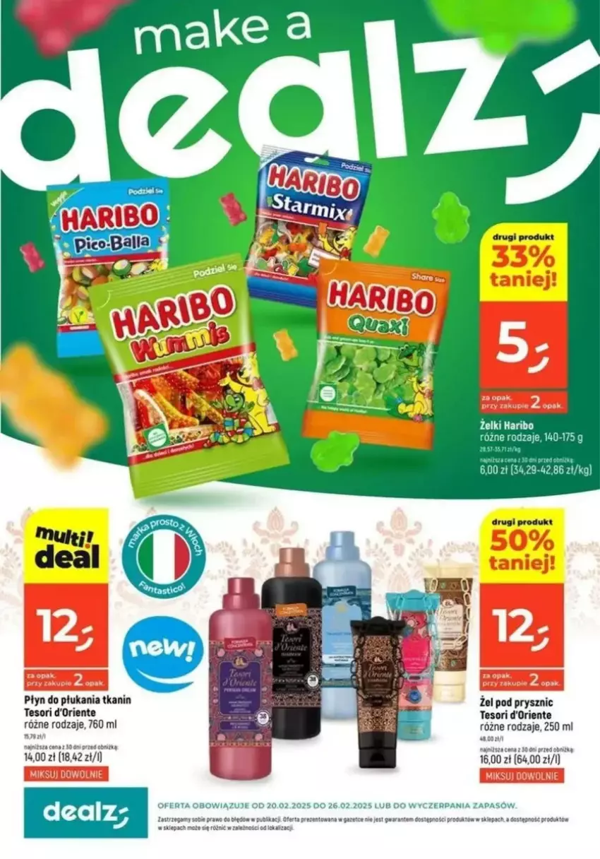 Gazetka promocyjna Dealz - ważna 20.02 do 26.02.2025 - strona 1 - produkty: Haribo, Płyn do płukania