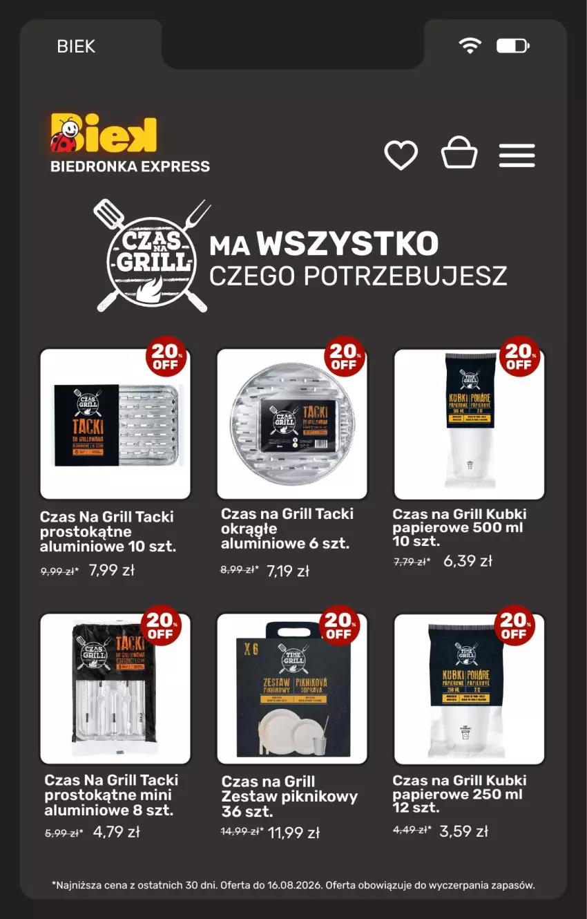 Gazetka promocyjna Biedronka - BIEK - ważna 13.08 do 20.08.2026 - strona 12 - produkty: Fa, Gra, Grill, LG, Papier