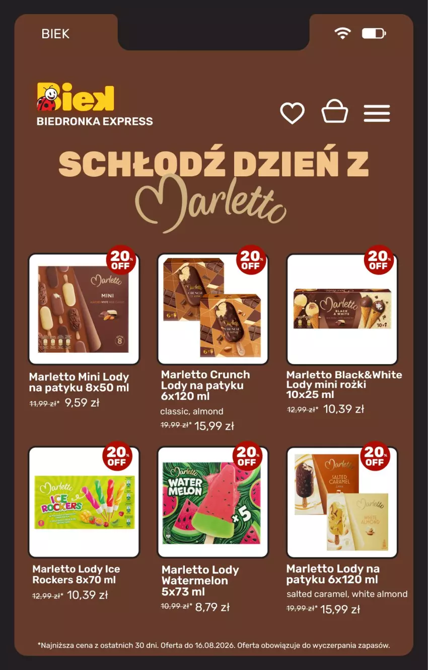 Gazetka promocyjna Biedronka - BIEK - ważna 13.08 do 20.08.2026 - strona 17 - produkty: Lack, Lody, Melon
