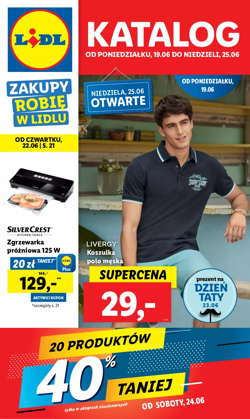 Gazetka promocyjna Lidl - GAZETKA - ważna 19.06 do 24.06.2023 - strona 1 - produkty: Kosz, Koszulka, Warka