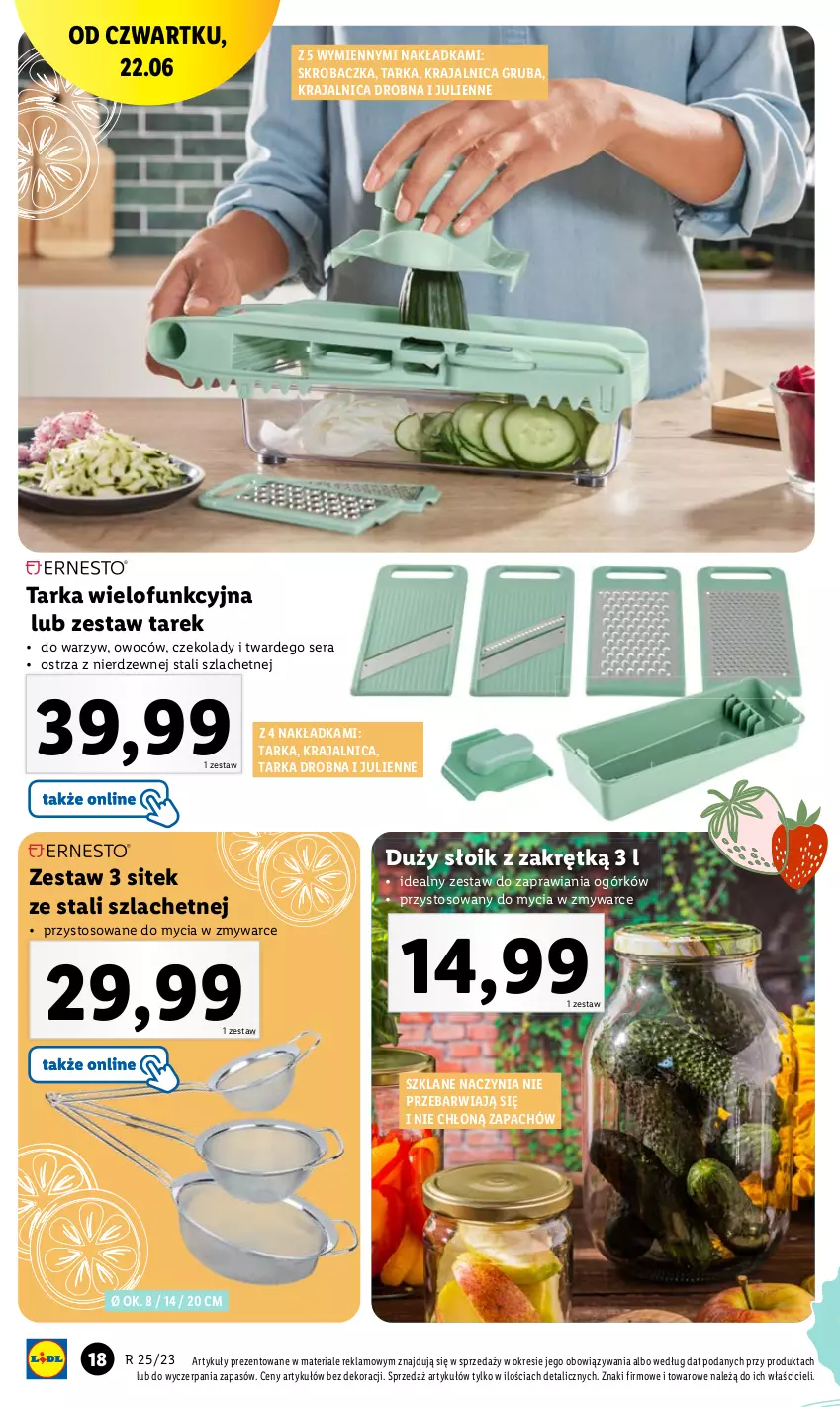 Gazetka promocyjna Lidl - GAZETKA - ważna 19.06 do 24.06.2023 - strona 28 - produkty: Ser, Skrobaczka, Szklane naczynia, Tarka, Tarka wielofunkcyjna