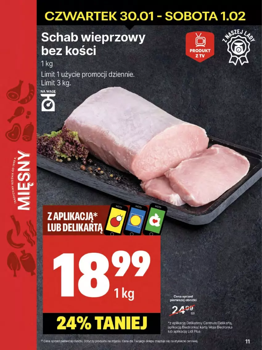 Gazetka promocyjna Delikatesy Centrum - NOWA GAZETKA Delikatesy Centrum od 30 stycznia! 30.01-5.02.2025 - ważna 30.01 do 05.02.2025 - strona 11 - produkty: Schab wieprzowy