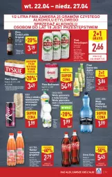 Gazetka promocyjna Aldi - Pełna oferta - Gazetka - ważna od 27.04 do 27.04.2025 - strona 13 - produkty: Piwa, Piwo, Ser, Por, Gin, Gra, Somersby, Cytryny, Coca-Cola, Tyskie, LANA, Perła, Woda gazowana, Woda, Nektar, Grejpfrut