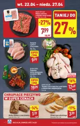 Gazetka promocyjna Aldi - Pełna oferta - Gazetka - ważna od 27.04 do 27.04.2025 - strona 6 - produkty: Piec, Kurczak, Mięso mielone, Mięso mielone z łopatki wieprzowej, Bułka fitness, Chleb typu włoskiego, Mięsne specjały, Tusz, Pieczywo, Chleb, Bułka, Mięso