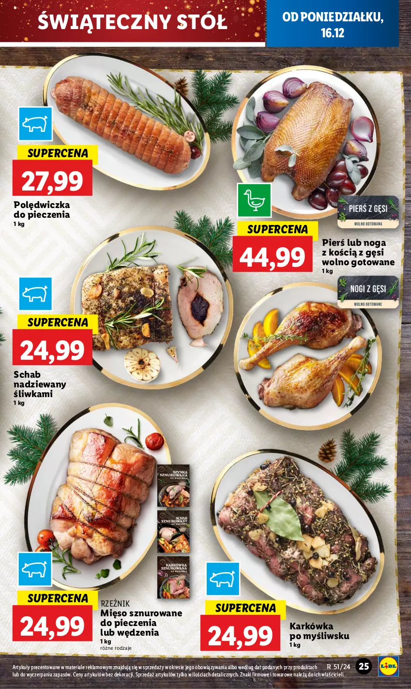 Gazetka promocyjna Lidl - GAZETKA - ważna 16.12 do 18.12.2024 - strona 29 - produkty: Mięso, Piec, Stół