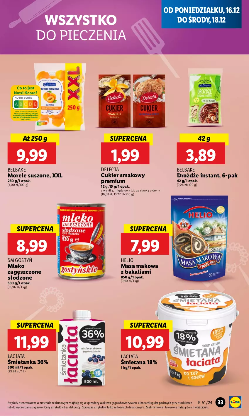 Gazetka promocyjna Lidl - GAZETKA - ważna 16.12 do 18.12.2024 - strona 37 - produkty: Cukier, Cytryny, Delecta, Drożdże, Helio, Mleko, Mleko zagęszczone, Piec