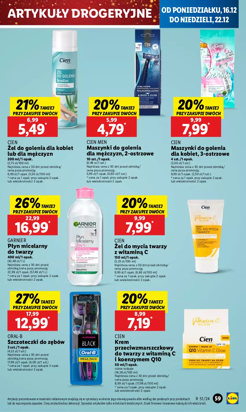 Gazetka promocyjna Lidl - GAZETKA - ważna 16.12 do 18.12.2024 - strona 69 - produkty: Garnier, Krem przeciwzmarszczkowy, Mars, Płyn micelarny