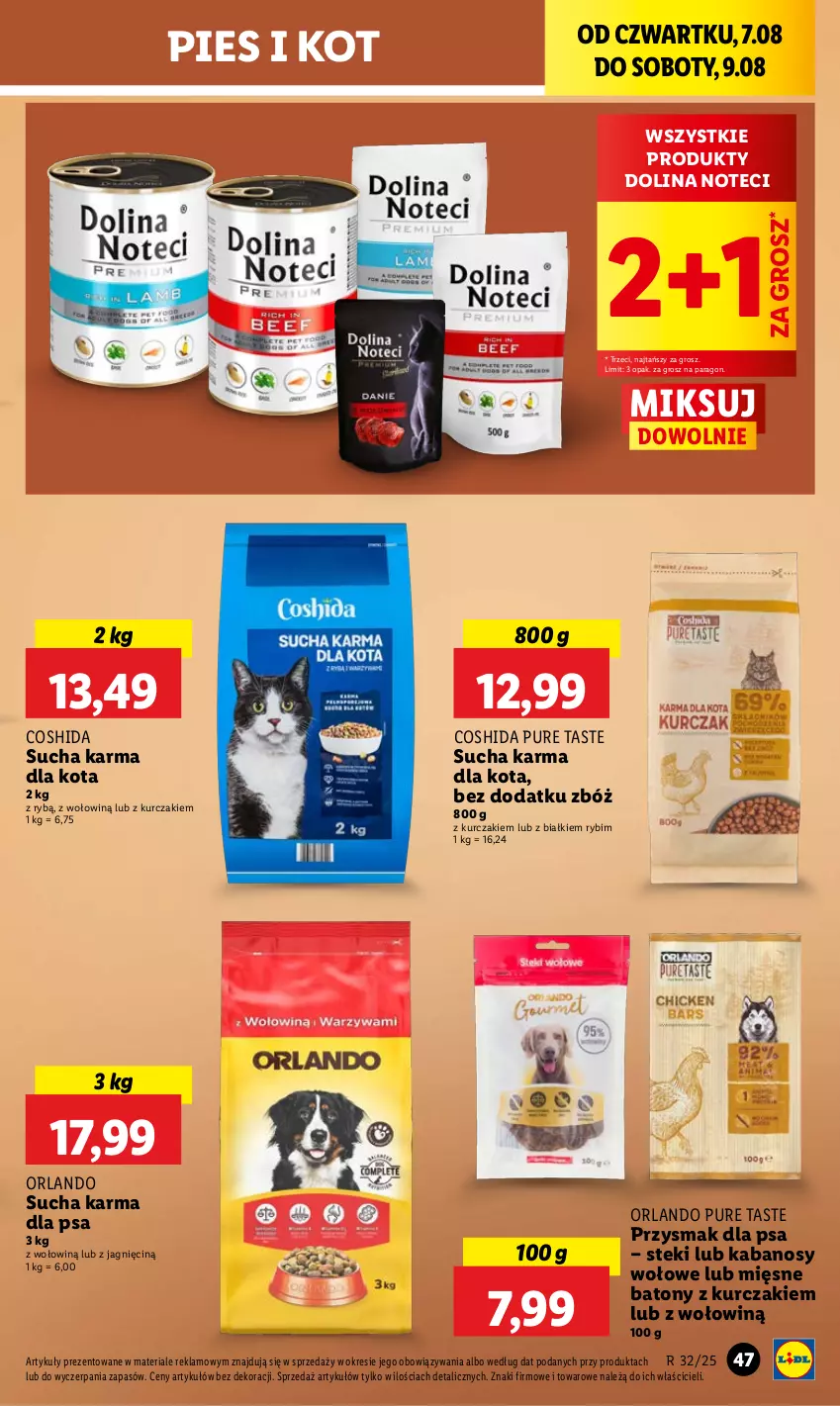 Gazetka promocyjna Lidl - GAZETKA - ważna 07.08 do 09.08.2025 - strona 57 - produkty: Baton, Kabanos, Kurczak, Przysmak dla psa, Pur, Stek, Sucha karma
