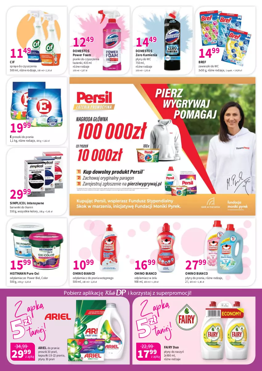 Gazetka promocyjna Drogerie Polskie - Gazetka - ważna 08.08 do 31.08.2025 - strona 8 - produkty: Ariel, Bref, Cif, Domestos, Fa, Fairy, Odplamiacz, Pur, Simplic, Zawieszki