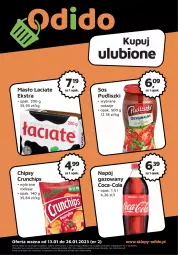 Gazetka promocyjna Odido - Plakat - Gazetka - ważna od 26.01 do 26.01.2023 - strona 1 - produkty: Sos, Chipsy, Coca-Cola, Napój gazowany, Crunchips, Pudliszki, Masło, Napój
