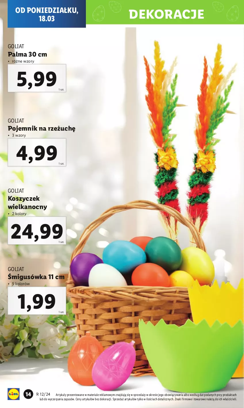 Gazetka promocyjna Lidl - GAZETKA - ważna 18.03 do 24.03.2024 - strona 16 - produkty: Kosz, Palma, Pojemnik