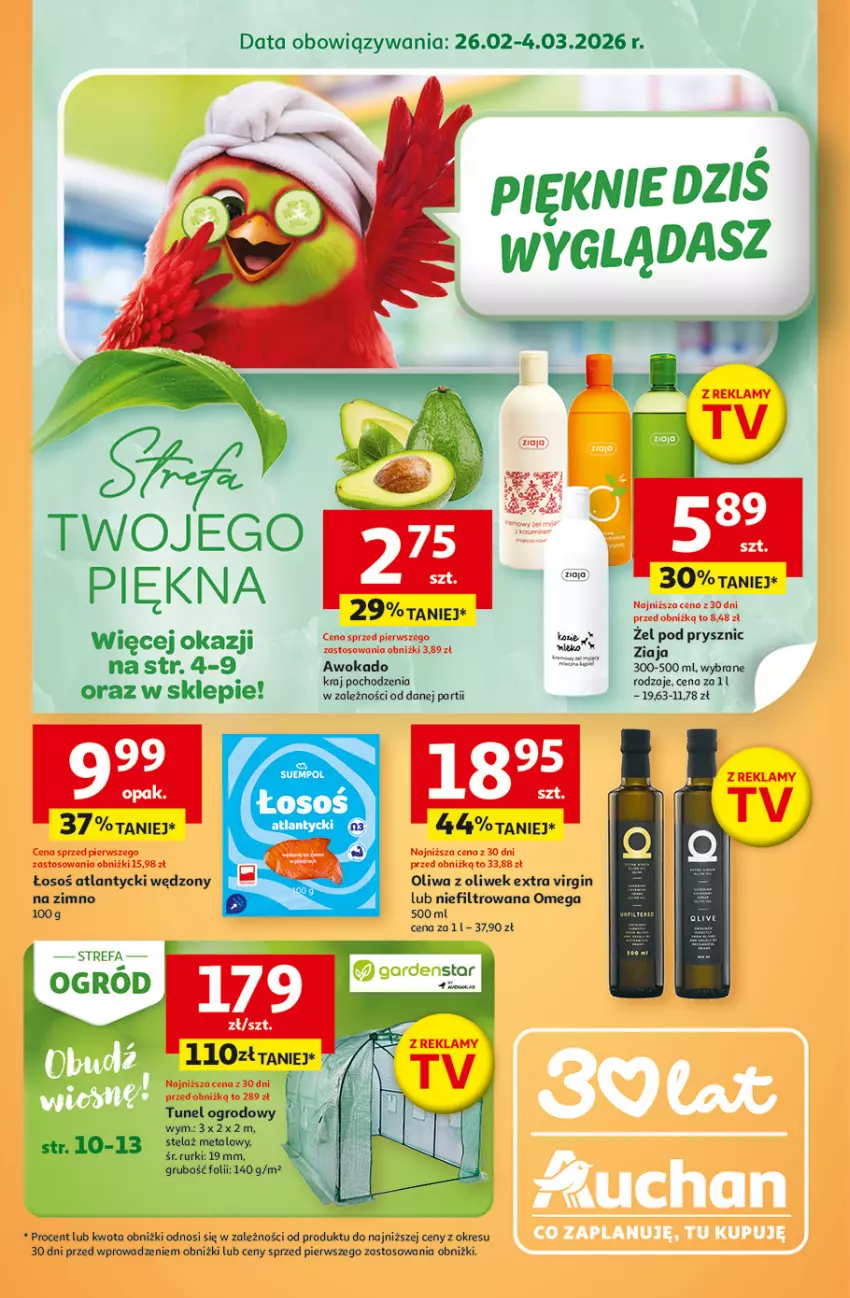 Gazetka promocyjna Auchan - 30 Lat Hipermarket - ważna 26.02 do 04.03.2026 - strona 1 - produkty: Fa, Gin, Oliwa, Oliwa z oliwek