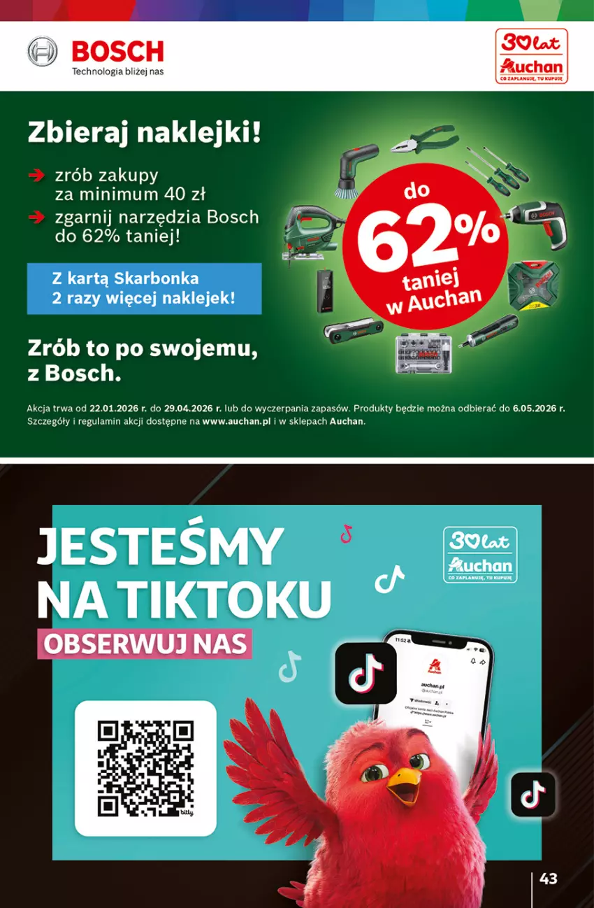 Gazetka promocyjna Auchan - 30 Lat Hipermarket - ważna 26.02 do 04.03.2026 - strona 43 - produkty: Bosch, Klej