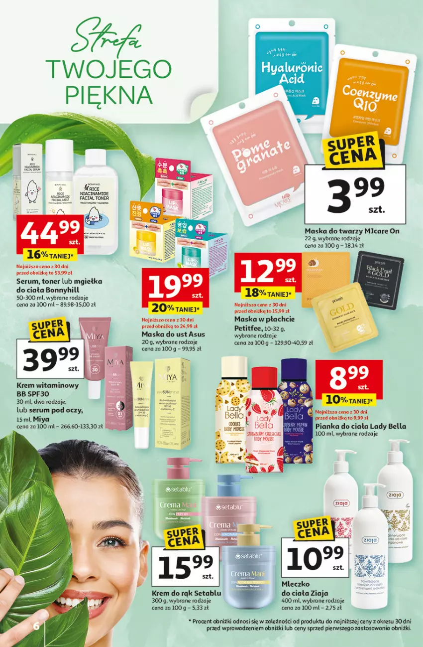 Gazetka promocyjna Auchan - 30 Lat Hipermarket - ważna 26.02 do 04.03.2026 - strona 6 - produkty: Asus, Body, Fa, Krem do rąk, Maska, Maska do twarzy, Maska w płachcie, Mleczko, Rum, Ser, Serum, Serum pod oczy, Ziaja