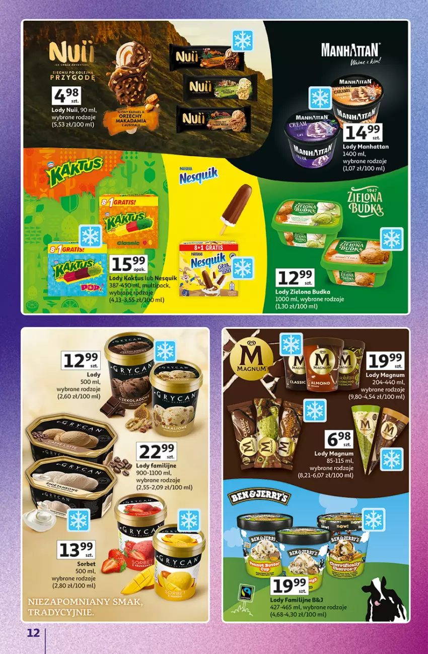 Gazetka promocyjna Auchan - 30 Lat Hipermarket Auchan Znane marki - ważna 15.10 do 21.10.2026 - strona 12 - produkty: Fa, Gra, Kaktus, Lody, Nesquik, Por