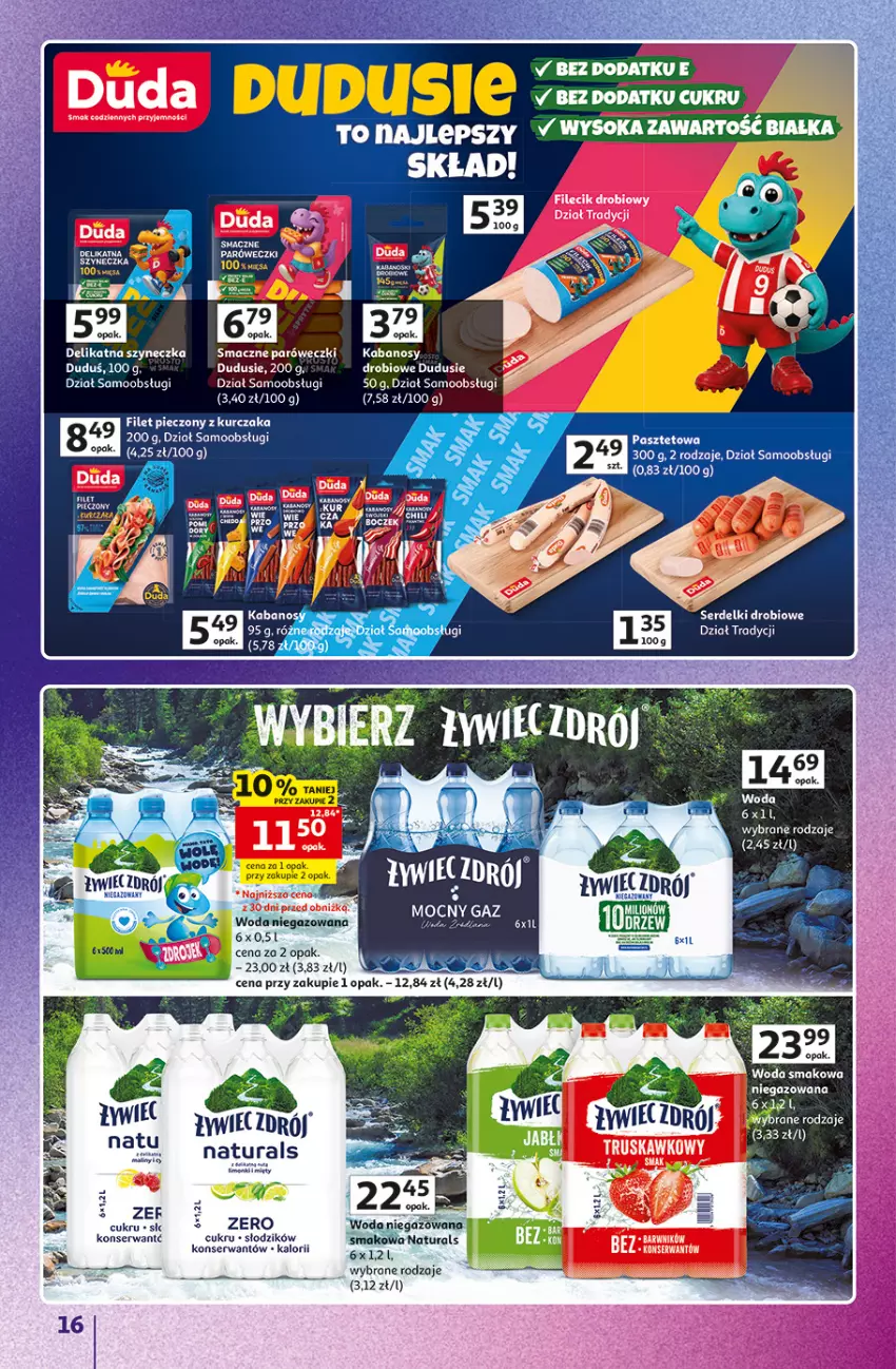 Gazetka promocyjna Auchan - 30 Lat Hipermarket Auchan Znane marki - ważna 15.10 do 21.10.2026 - strona 16 - produkty: Duda, Kurczak, Piec, Ser, Woda, Woda niegazowana