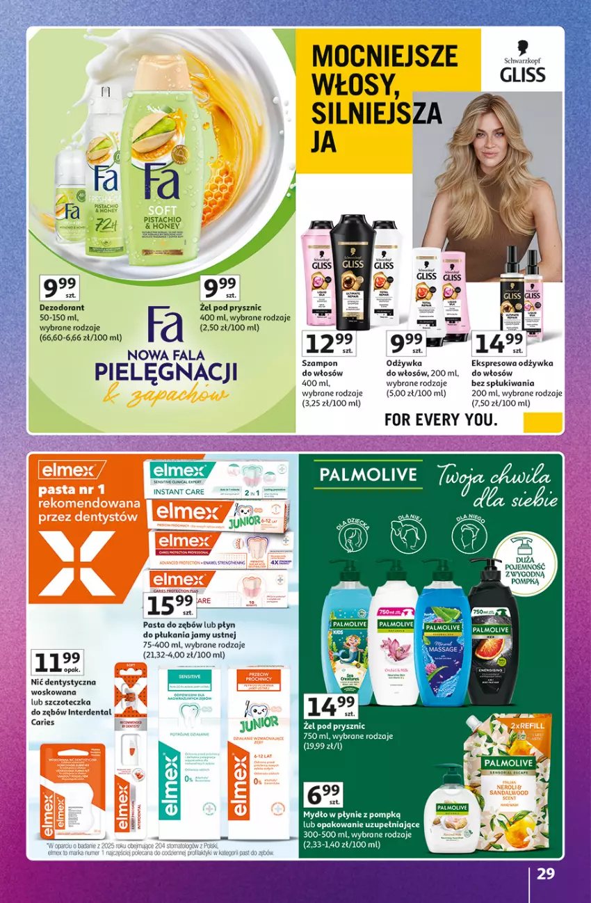 Gazetka promocyjna Auchan - 30 Lat Hipermarket Auchan Znane marki - ważna 15.10 do 21.10.2026 - strona 29 - produkty: Dezodorant, Fa, Mydło, Mydło w płynie, Nić dentystyczna, Palmolive, Pasta do zębów, Szczoteczka