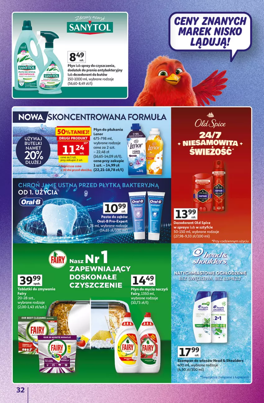 Gazetka promocyjna Auchan - 30 Lat Hipermarket Auchan Znane marki - ważna 15.10 do 21.10.2026 - strona 32 - produkty: Dezodorant, Do mycia naczyń, Fa, Fairy, Lenor, Płyn do mycia, Płyn do mycia naczyń, Płyn do płukania, Spray do czyszczenia, Szampon