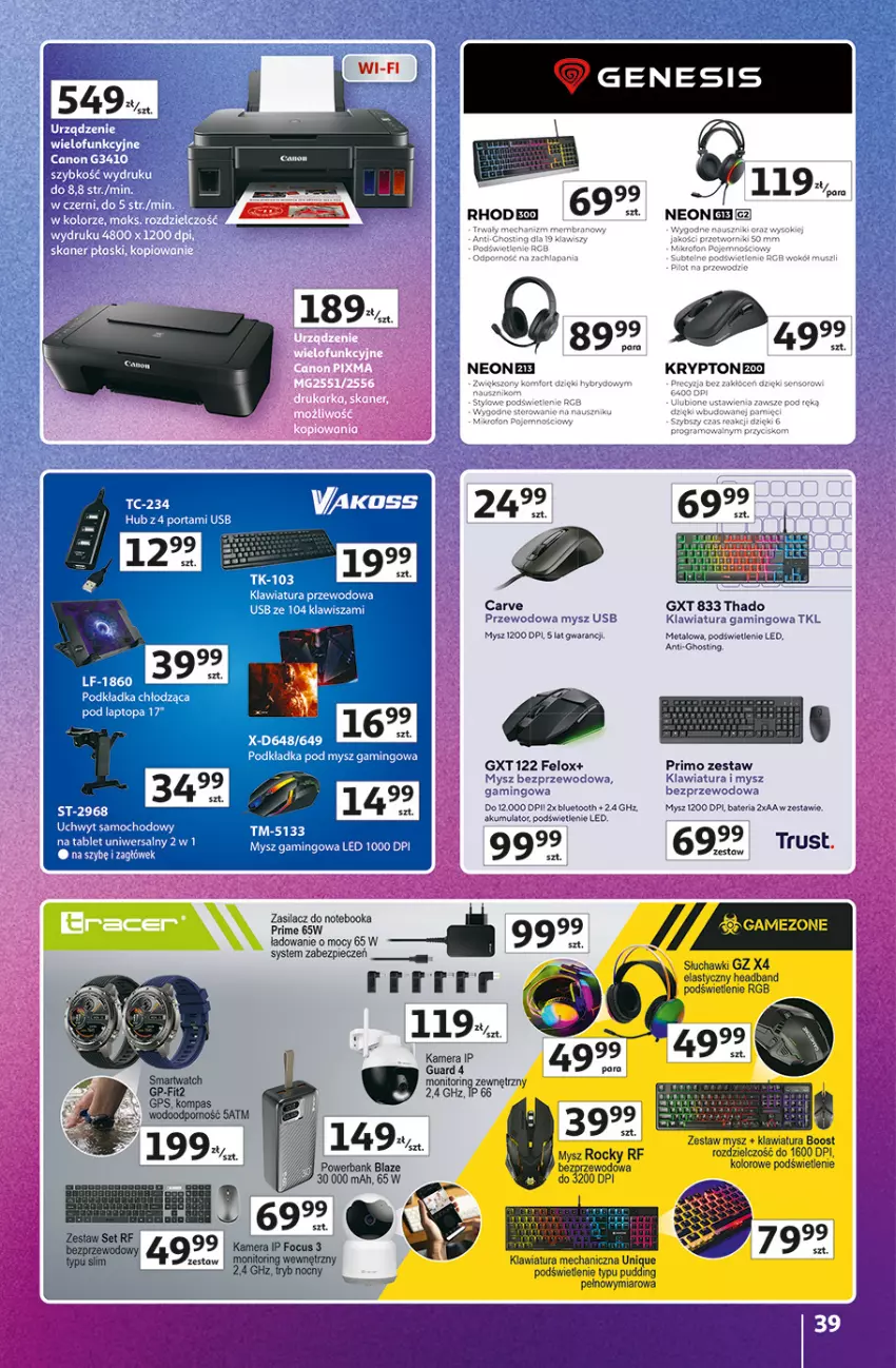 Gazetka promocyjna Auchan - 30 Lat Hipermarket Auchan Znane marki - ważna 15.10 do 21.10.2026 - strona 39 - produkty: Akumulator, Bateria, Kamera, LG, Monitor, Mysz, Notebook, Orka, Piec, Powerbank, Rust