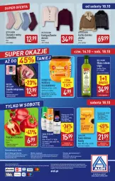 Gazetka promocyjna Aldi - Oferta weekendowa - Gazetka - ważna od 18.10 do 18.10.2025 - strona 12 - produkty: Sweter, Por, Gin, Gra, 7up, Pepsi max, Bell, Papryka czerwona, Papryka, Kardigan, Mięsne specjały, Kurtka, Mirinda, Kawa mielona, Kawa, Karp, O nas, Konfitura, Pepsi, Syrop, Oliwa z oliwek, Bella, Biuro, Fa, Oliwa
