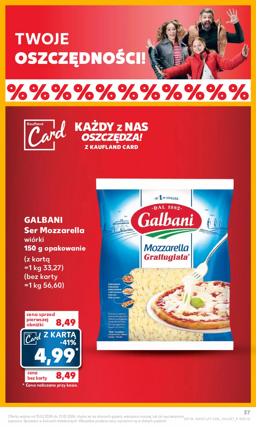 Gazetka promocyjna Kaufland - Od Czwartku - ważna 15.02 do 21.02.2024 - strona 37 - produkty: Galbani, Jogurt, Mozzarella, Ser