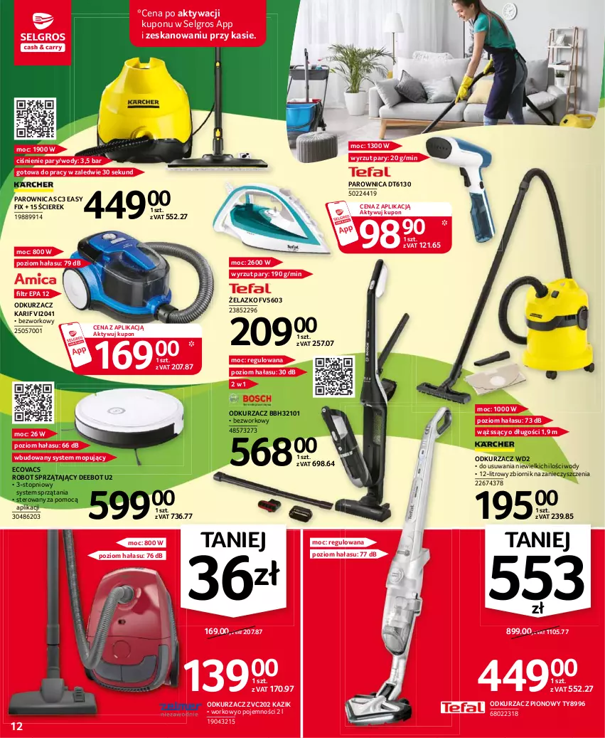 Gazetka promocyjna Selgros - Oferta przemysłowa - ważna 15.04 do 28.04.2021 - strona 12 - produkty: LG, Mop, Odkurzacz, Parownica, Robot, Robot sprzątający, Top