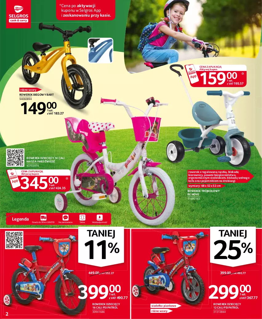 Gazetka promocyjna Selgros - Oferta przemysłowa - ważna 15.04 do 28.04.2021 - strona 2 - produkty: Dzieci, Gra, LG, Masza i Niedźwiedź, Piec, Pojemnik, Por, Psi Patrol, Rower, Rowerek