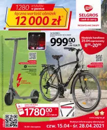 Gazetka promocyjna Selgros - Oferta przemysłowa - Gazetka - ważna od 28.04 do 28.04.2021 - strona 1 - produkty: Mop, Rama, Pojazd, Piast, Rower, Hulajnoga, Hulajnoga elektryczna, LG