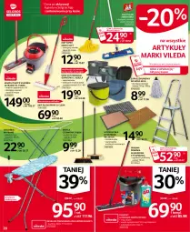 Gazetka promocyjna Selgros - Oferta przemysłowa - Gazetka - ważna od 28.04 do 28.04.2021 - strona 20 - produkty: Top, Sok, Mop, Drabina, Deska do prasowania, Ajax, Wycieraczka, Rama, Kosz, Kije, Vileda, Wiadro, Suszarka, Suszarka na pranie, Miotła, Dywan, LG