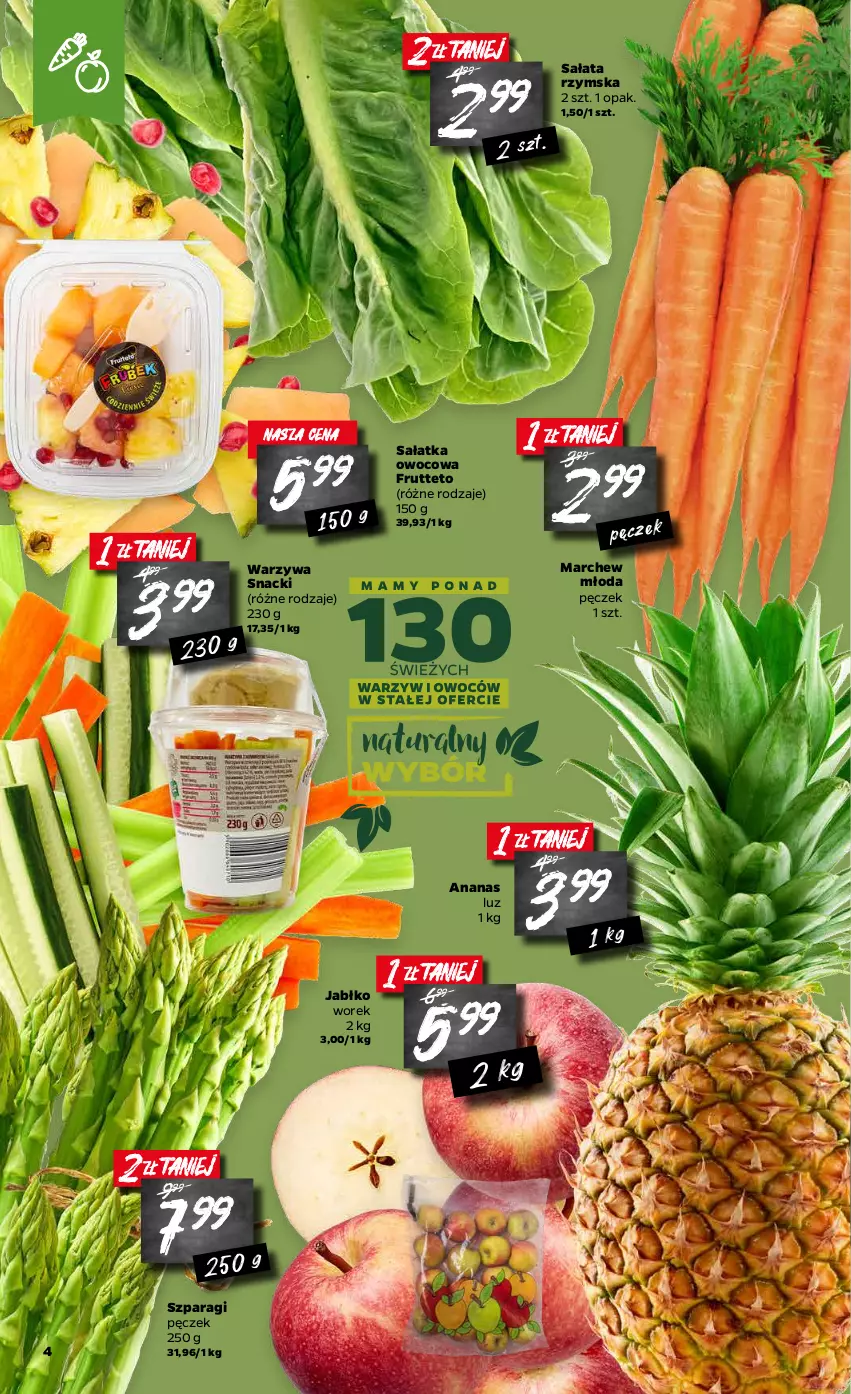 Gazetka promocyjna Netto - Gazetka spożywcza - ważna 08.03 do 13.03.2021 - strona 4 - produkty: Ananas, Sałat, Sałatka, Warzywa