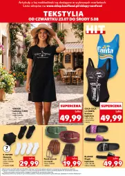 Gazetka promocyjna Kaufland - Kaufland - Gazetka - ważna od 05.08 do 05.08.2026 - strona 9 - produkty: Klapki, Pasek damski, Kostium, T-shirt, Coca-Cola, Pasek, Fanta, Sukienka, Fa