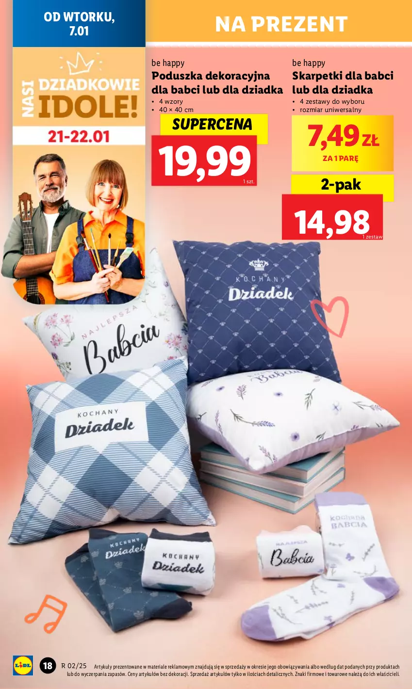 Gazetka promocyjna Lidl - GAZETKA - ważna 07.01 do 11.01.2025 - strona 18 - produkty: Karp, Poduszka, Poduszka dekoracyjna, Skarpetki