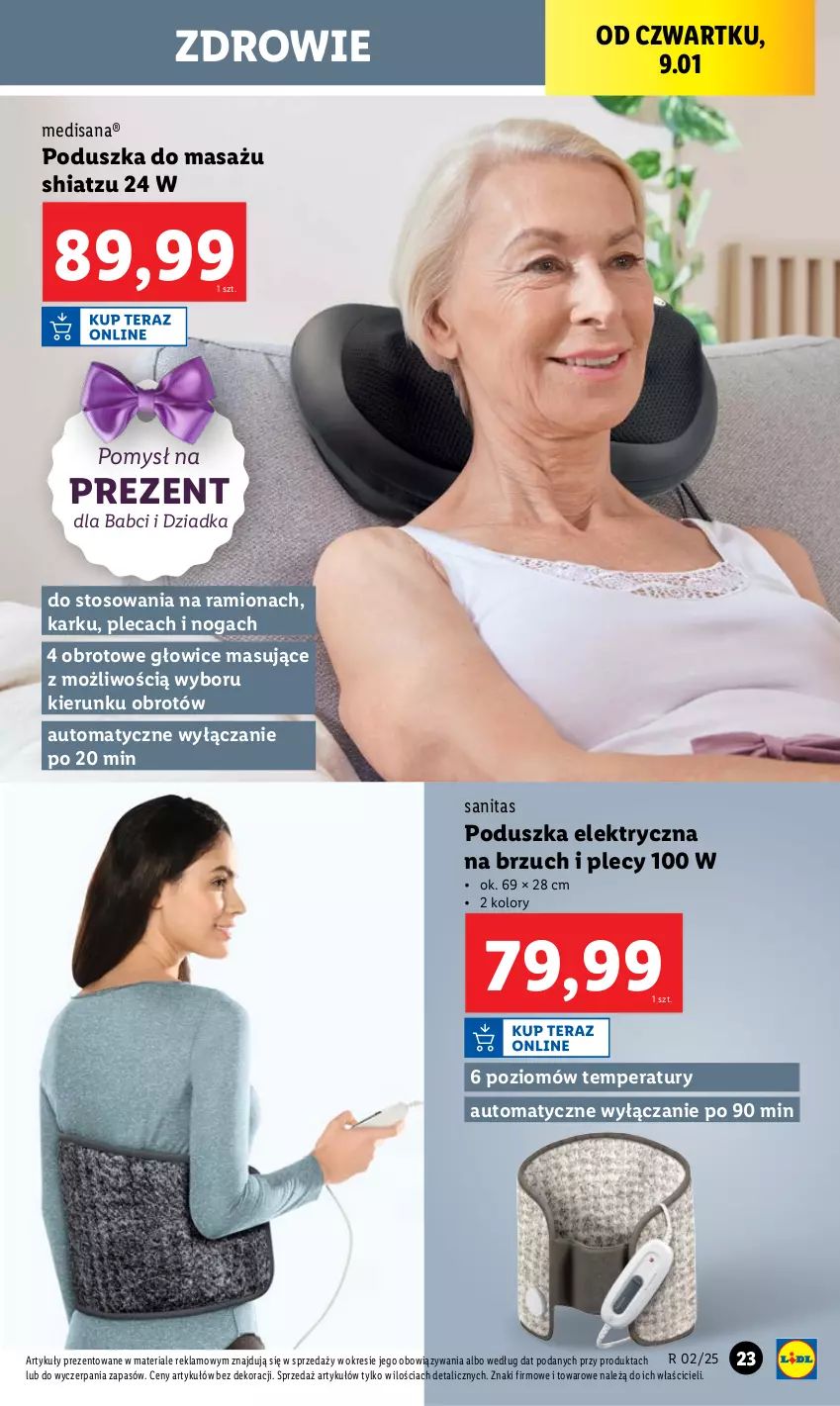 Gazetka promocyjna Lidl - GAZETKA - ważna 07.01 do 11.01.2025 - strona 23 - produkty: Isana, Poduszka, Poduszka elektryczna, Zdrowie