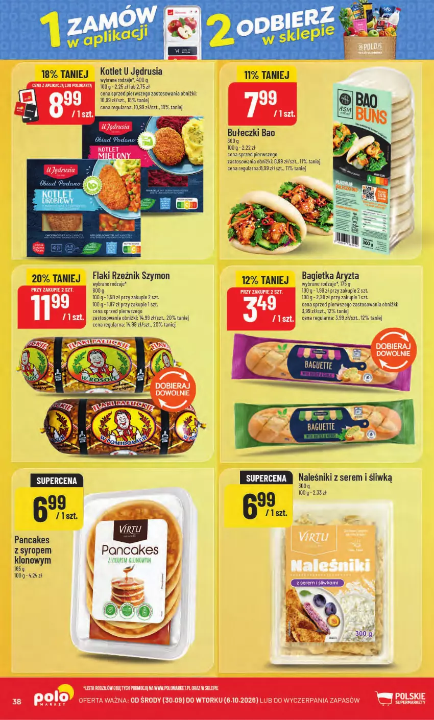 Gazetka promocyjna PoloMarket - Gazetka od 30.09 - ważna 30.09 do 06.10.2026 - strona 38 - produkty: Bagietka, Bułeczki, Flaki, Kotlet, O Bag, Syrop