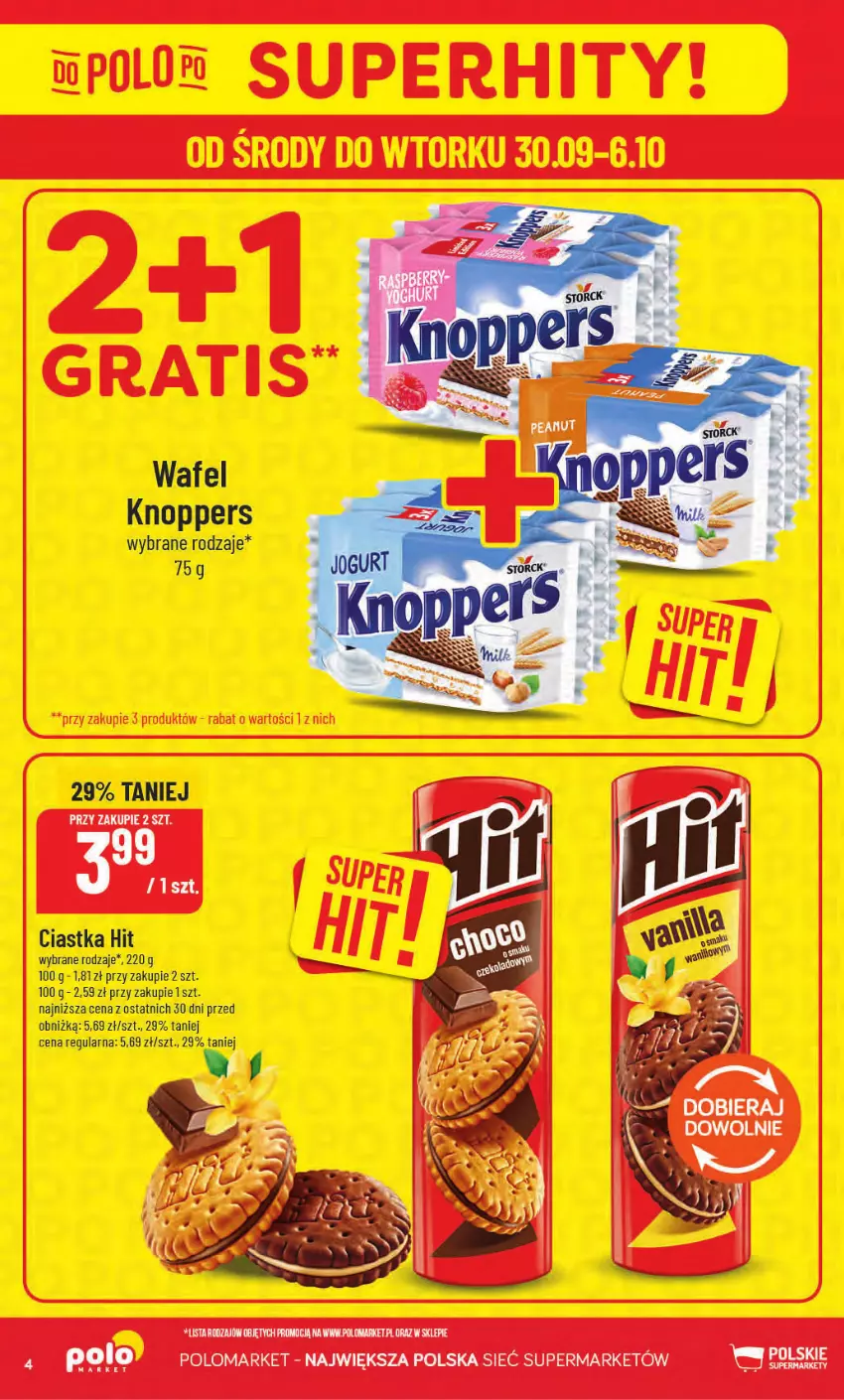 Gazetka promocyjna PoloMarket - Gazetka od 30.09 - ważna 30.09 do 06.10.2026 - strona 4 - produkty: Ciastka, Knoppers