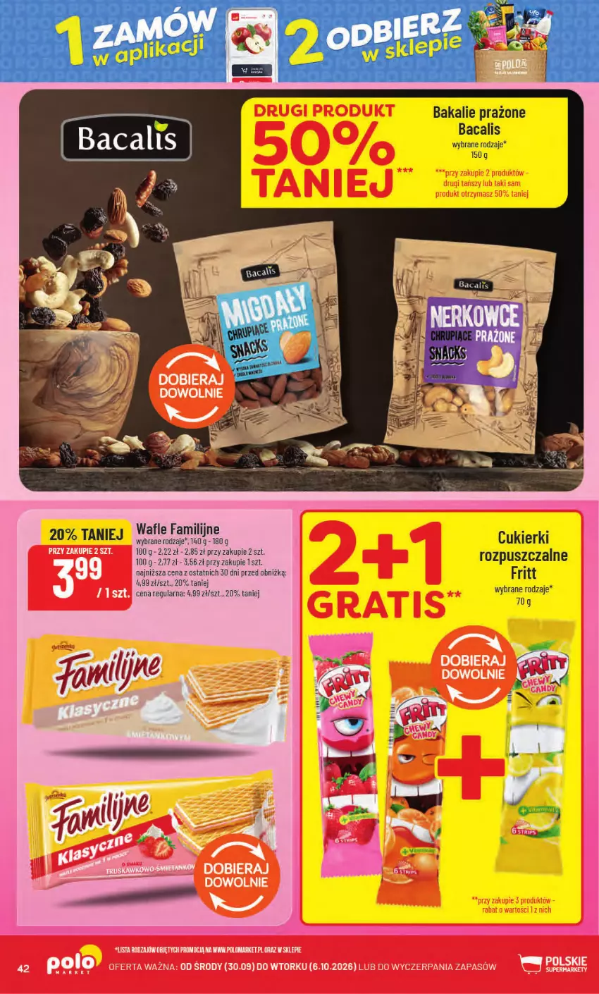 Gazetka promocyjna PoloMarket - Gazetka od 30.09 - ważna 30.09 do 06.10.2026 - strona 42 - produkty: Cukier, Cukierki, Fa, Wafle