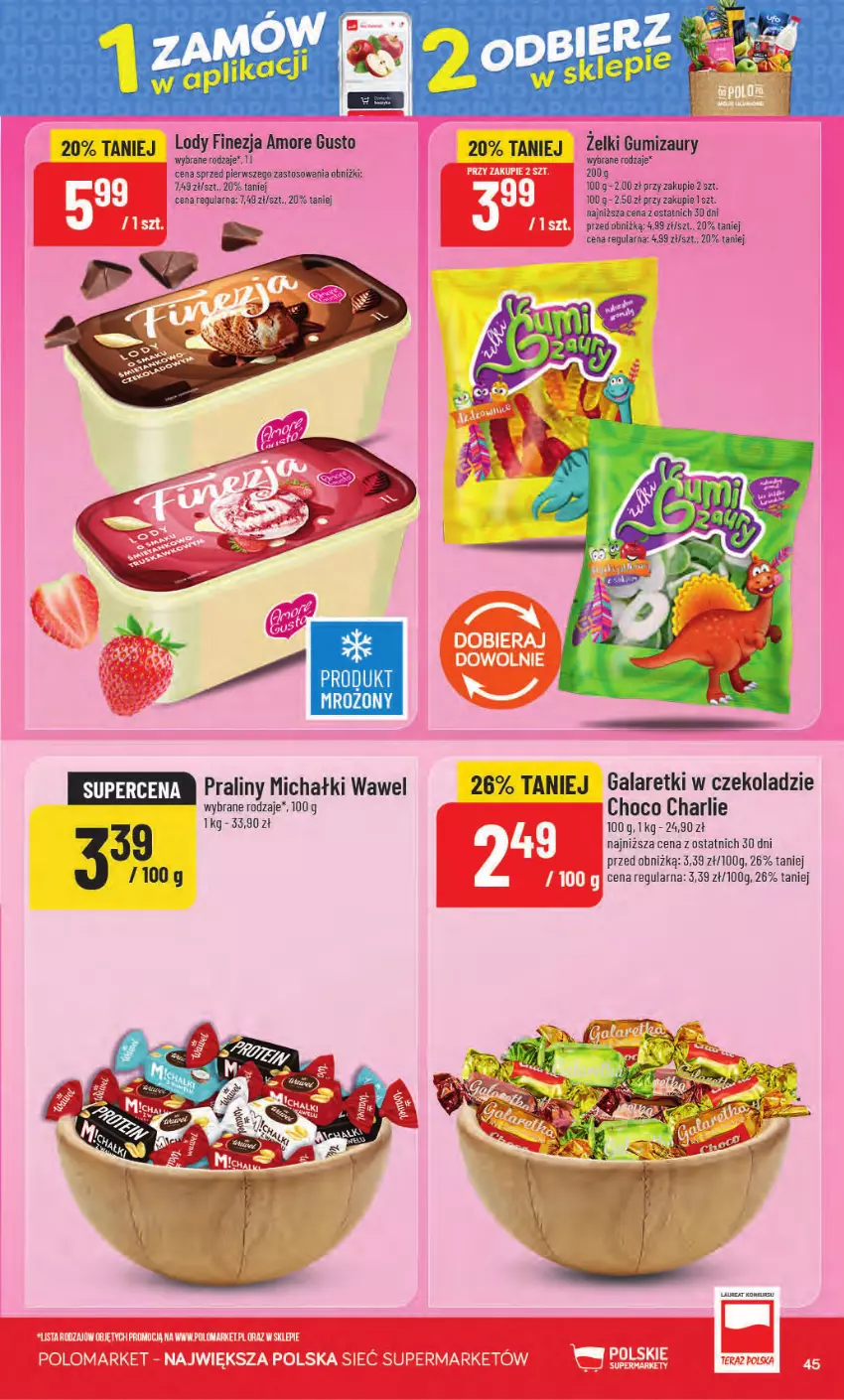Gazetka promocyjna PoloMarket - Gazetka od 30.09 - ważna 30.09 do 06.10.2026 - strona 45 - produkty: Gala, Galaretki, Lody, Michałki, Praliny, Wawel