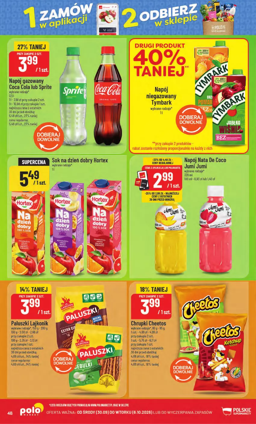 Gazetka promocyjna PoloMarket - Gazetka od 30.09 - ważna 30.09 do 06.10.2026 - strona 48 - produkty: Cheetos, Lajkonik, Napój, Tymbark
