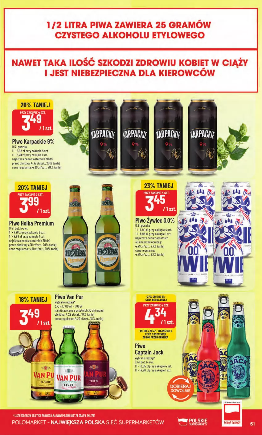 Gazetka promocyjna PoloMarket - Gazetka od 30.09 - ważna 30.09 do 06.10.2026 - strona 51 - produkty: Captain Jack, Karp, Piwo, Pur