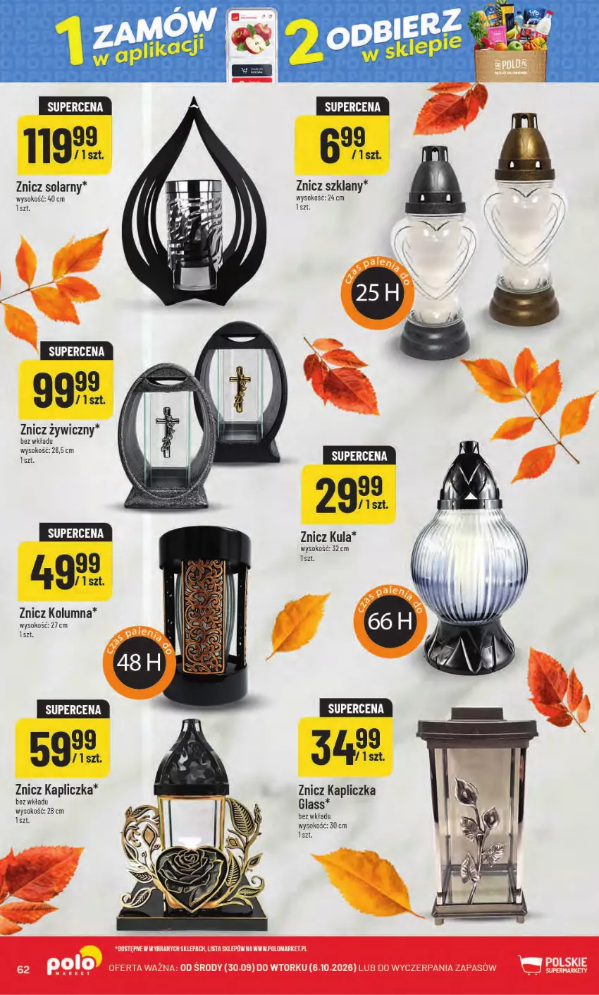 Gazetka promocyjna PoloMarket - Gazetka od 30.09 - ważna 30.09 do 06.10.2026 - strona 62 - produkty: Sok, Znicz