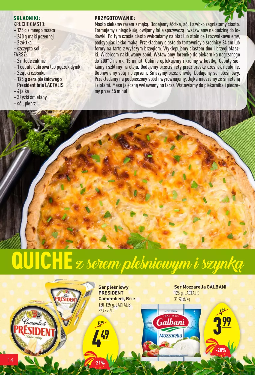 Gazetka promocyjna Arhelan - Gazetka - ważna 04.04 do 24.04.2022 - strona 14 - produkty: Brie, Camembert, Cebula, Czosnek, Fa, Galbani, Kurczak, Masło, Mięso, Mozzarella, Olej, Piec, Piekarnik, Pieprz, Pomidory, Por, Przyprawy, Ser, Ser pleśniowy, Sól, Winiary, Zapiekanka, Ziemniaki, Zupa