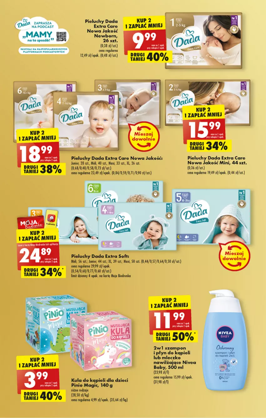 Gazetka promocyjna Biedronka - Gazetka - Biedronka.pl - ważna 26.12 do 31.12.2022 - strona 41 - produkty: Dada, Dzieci, Mleczko, Nivea, Nivea Baby, Pieluchy